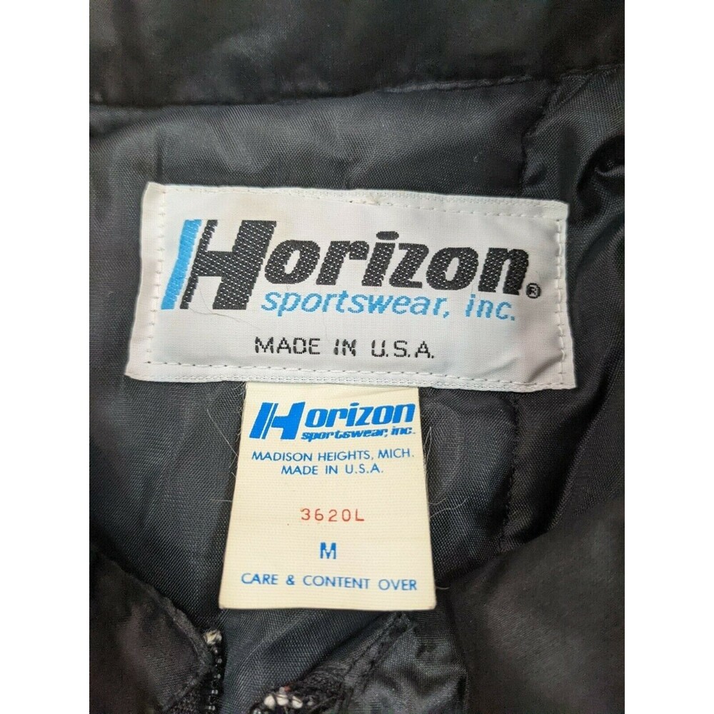 Horizon Miller Genuine Draft Jacket Mens M Black Vintage Moto Bomber Made in USA - Picture 3 of 4